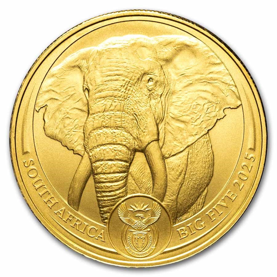 2025 South Africa 1 oz Gold Big Five Elephant BU