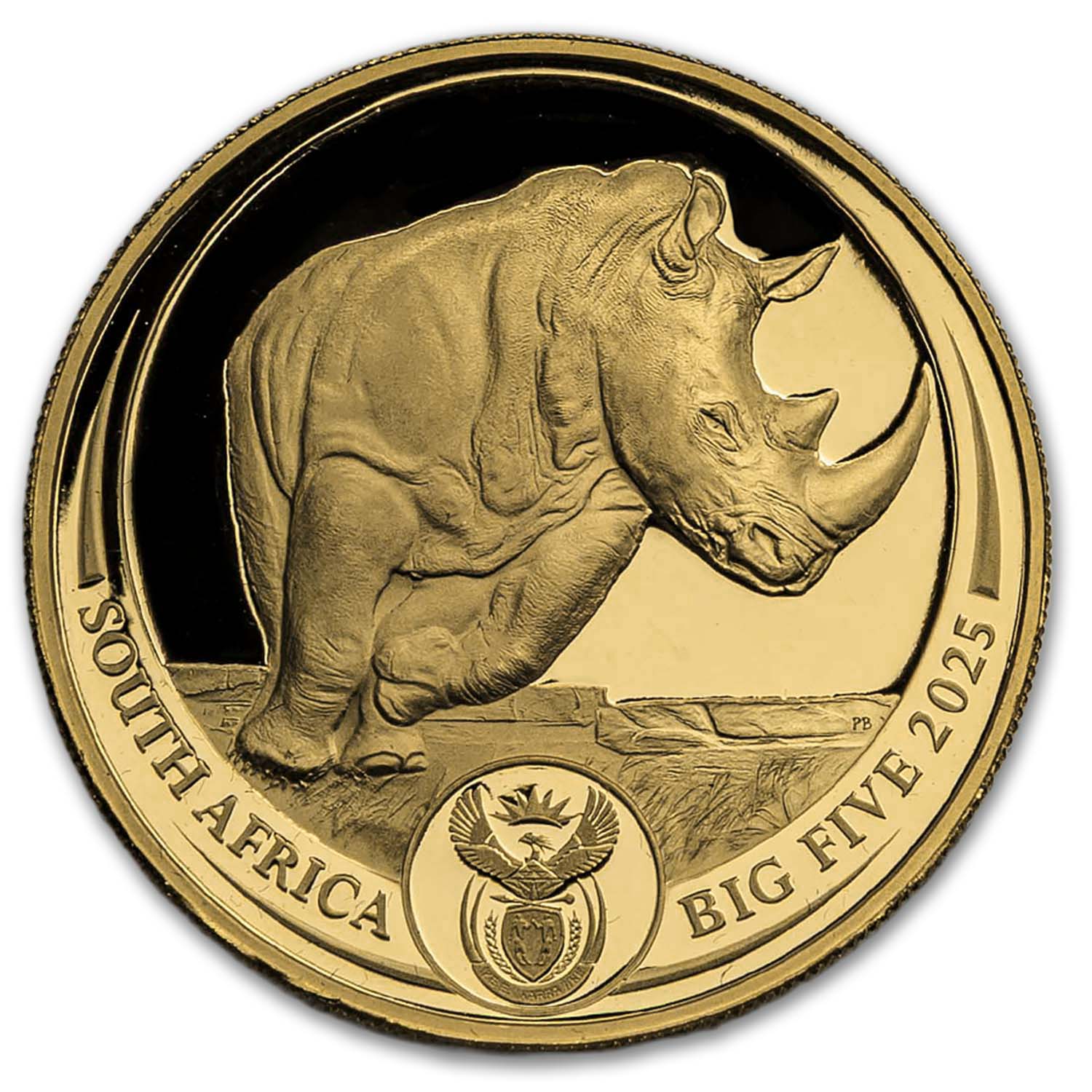 Buy 2025 South African 1 oz Proof Gold Big Five Rhino | APMEX