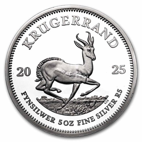 2025 South Africa 5 oz Silver Krugerrand Proof (w/ Box & COA) 2025 South Africa 5 oz Silver Krugerrand Proof (w/ Box & COA)