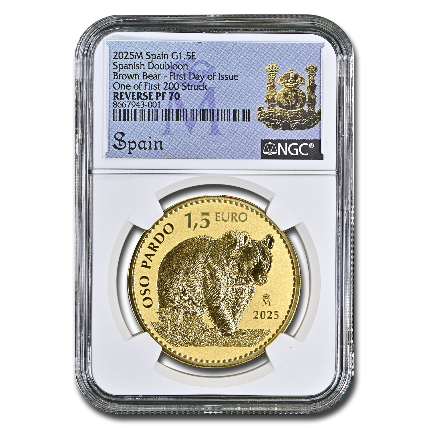 大平龍一 SOFVIPPLE Saint Gold 金 ED25 2025-spain-1-oz-gold-bear-