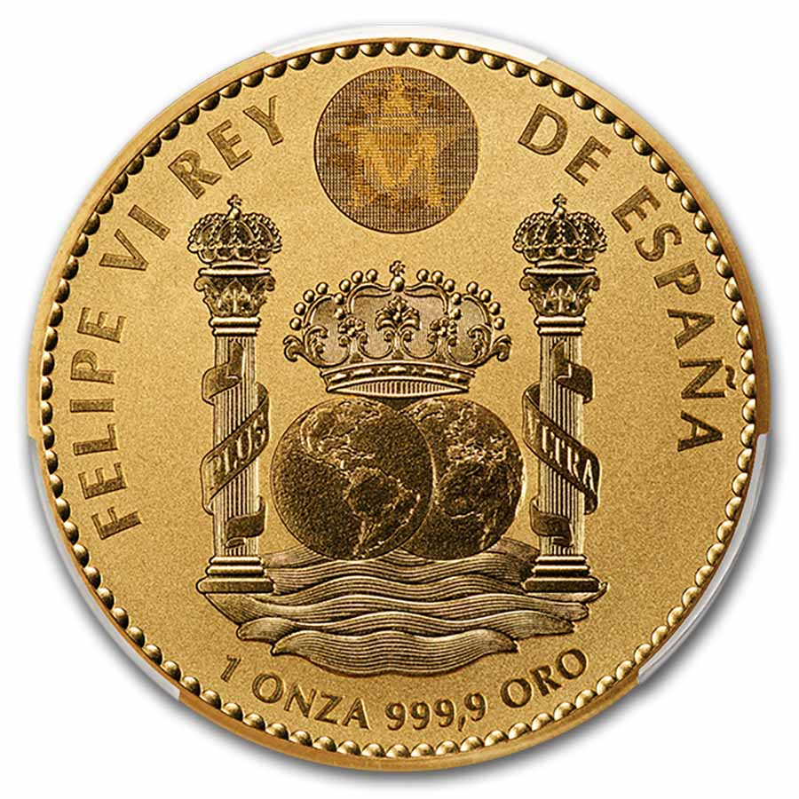 Buy 2025 Spanish 1 oz Gold Reverse Proof Bear Doubloon PR-70 (FDI