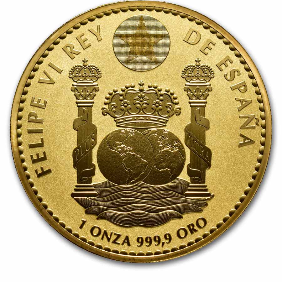 2025 Spain 1 oz Gold Reverse Proof Bear Doubloon