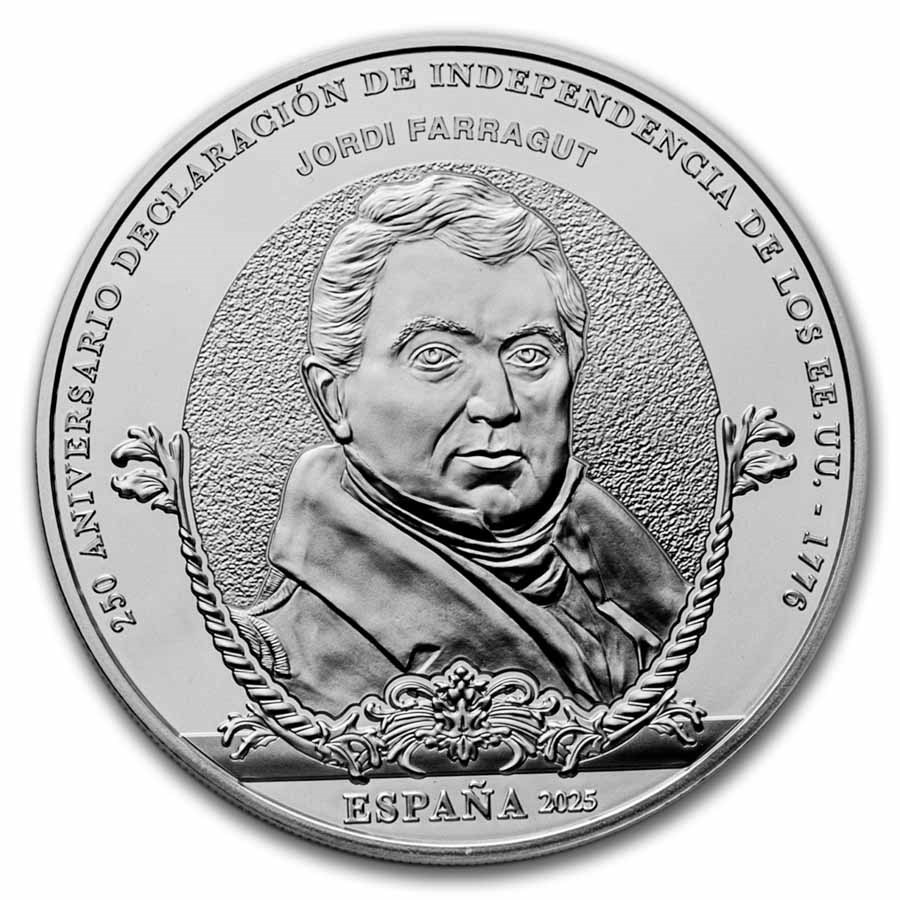 2025 Spain Jordi Farragut 250th Anniv .925 Silver