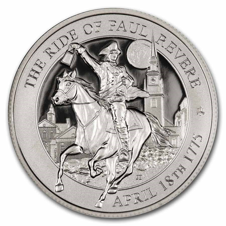 2025 St. Helena 1 oz Silver Paul Revere Midnight Ride Proof