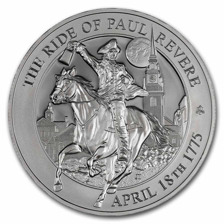2025 St. Helena 5 oz Silver Paul Revere Midnight Ride Proof