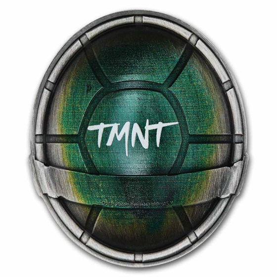 2025 TUV 1.5 oz Silver TMNT Colorized & Antiqued Domed Shell Coin 2025 TUV 1.5 oz Silver TMNT Colorized & Antiqued Domed Shell Coin