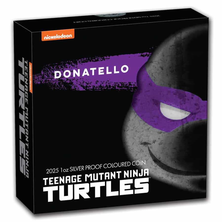 2025 TUV 1 oz Silver Colorized TMNT Donatello Proof (Box)