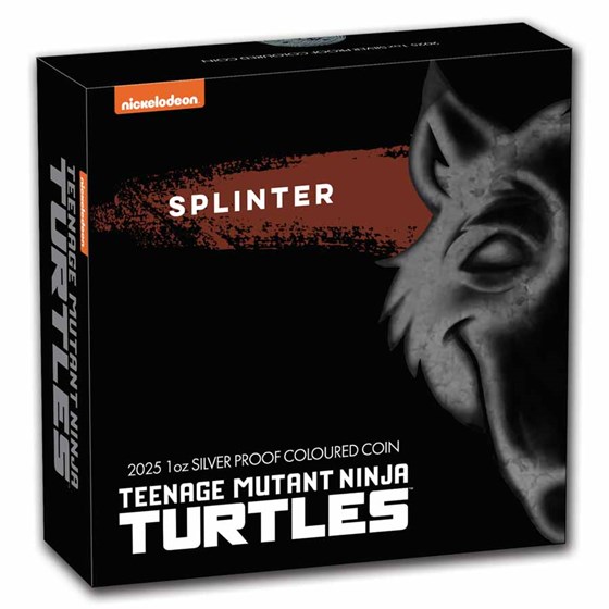 Buy 2025 TUV 1 oz Silver Colorized TMNT Splinter Prf | APMEX