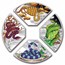 2025 TUV 4 oz Silver Year of the Snake Quadrant Colorized PF Set