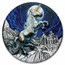 2025 TUV 5 oz Silver Colorized Unicorn Antiqued MS-70 PCGS HR FS