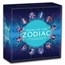 2025 TUV 5 oz Silver Colorized Zodiac Signs & Goddesses Antiqued