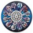 2025 TUV 5 oz Silver Colorized Zodiac Signs & Goddesses Antiqued