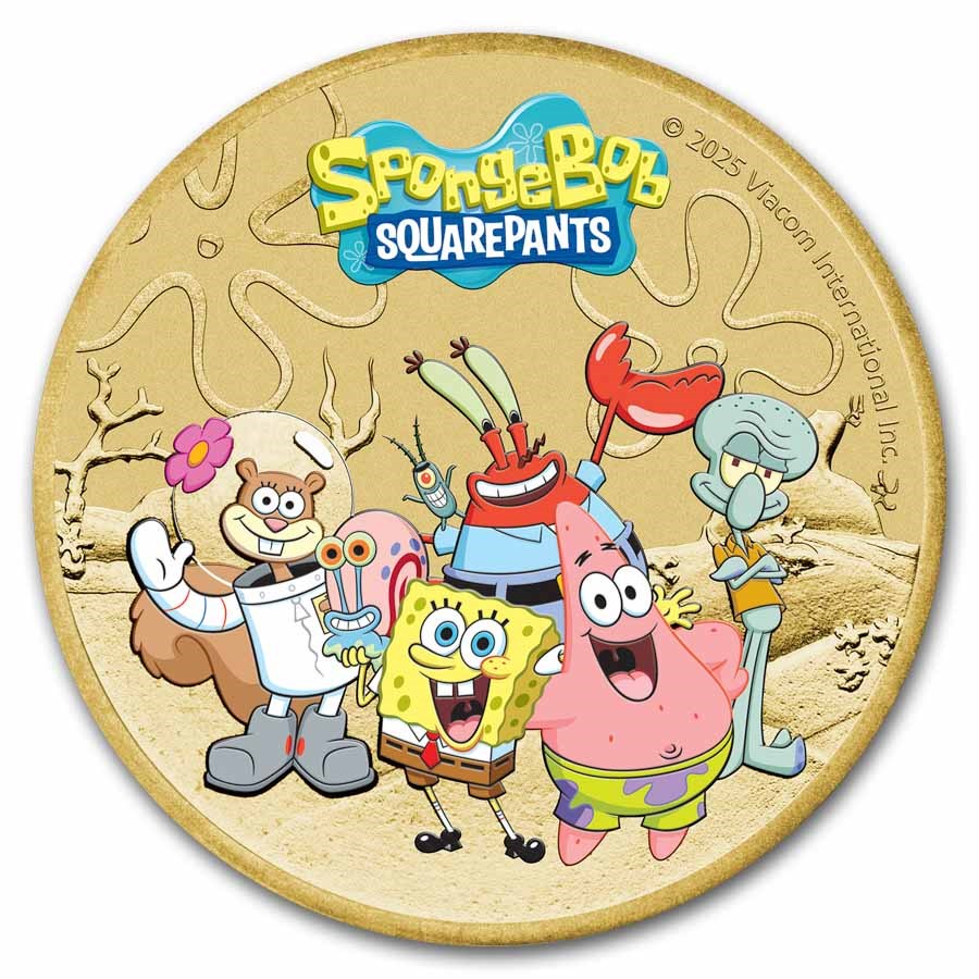 2025 TUV SpongeBob SquarePants Colorized Collector Coin (In Card)