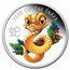 2025 Tuvalu 1/2 oz Silver Lunar Baby Snake Proof (Colorized)
