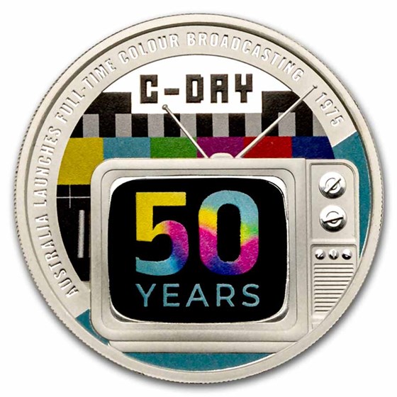 2025 Tuvalu 1 oz Silver 50th Anniv. of Color TV in Australia 2025 Tuvalu 1 oz Silver 50th Anniv. of Color TV in Australia