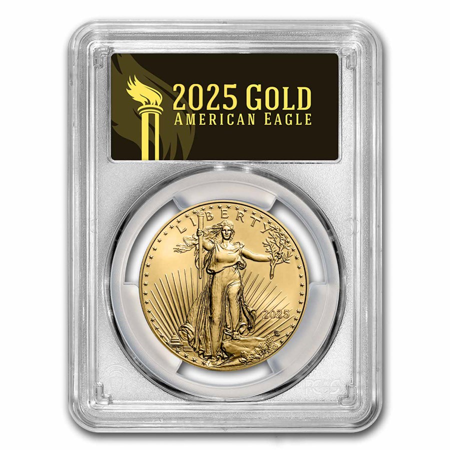 Buy 2025W 1 oz Gold Eagle MS70 PCGS Black Label APMEX
