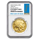 2025-W 1 oz Proof Gold Buffalo PF-70 NGC (First Day of Issue)