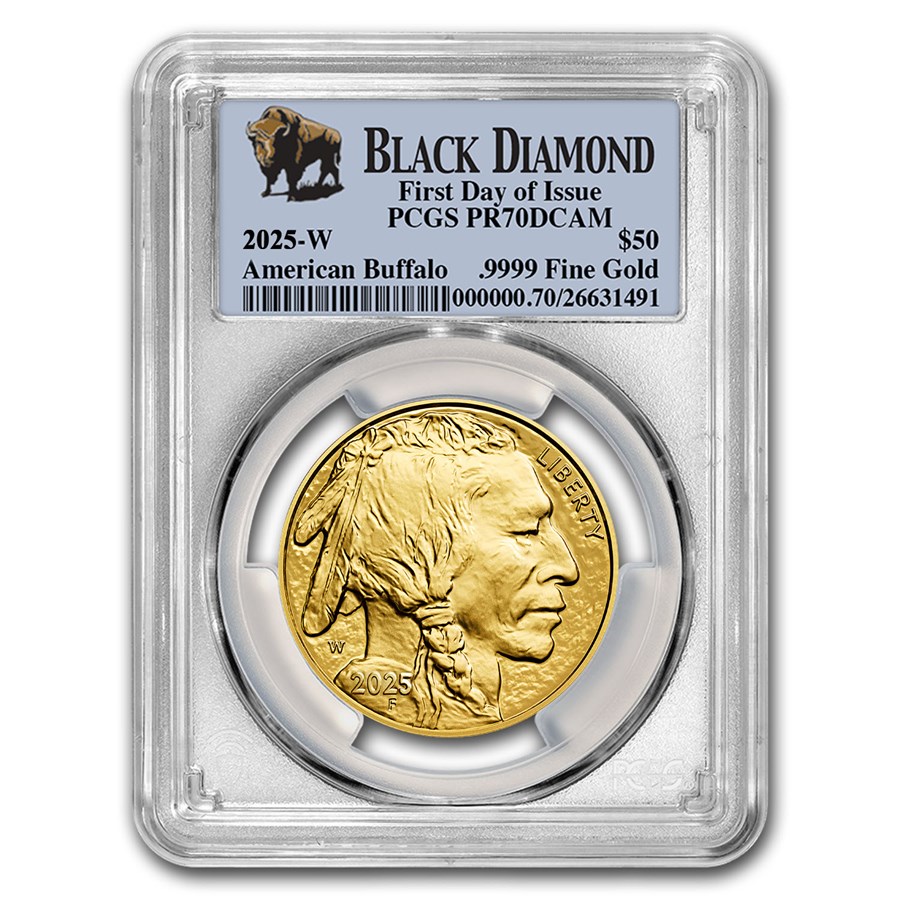 2025-W 1 oz Proof Gold Buffalo PR-70 PCGS (FDI, Black Diamond)