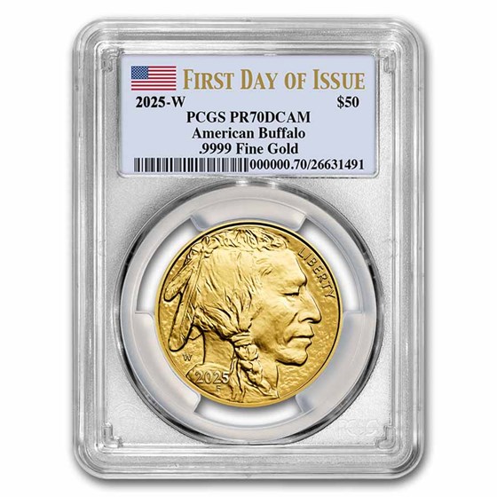 2025-W 1 oz Proof Gold Buffalo PR-70 PCGS (First Day of Issue) 2025-W 1 oz Proof Gold Buffalo PR-70 PCGS (First Day of Issue)