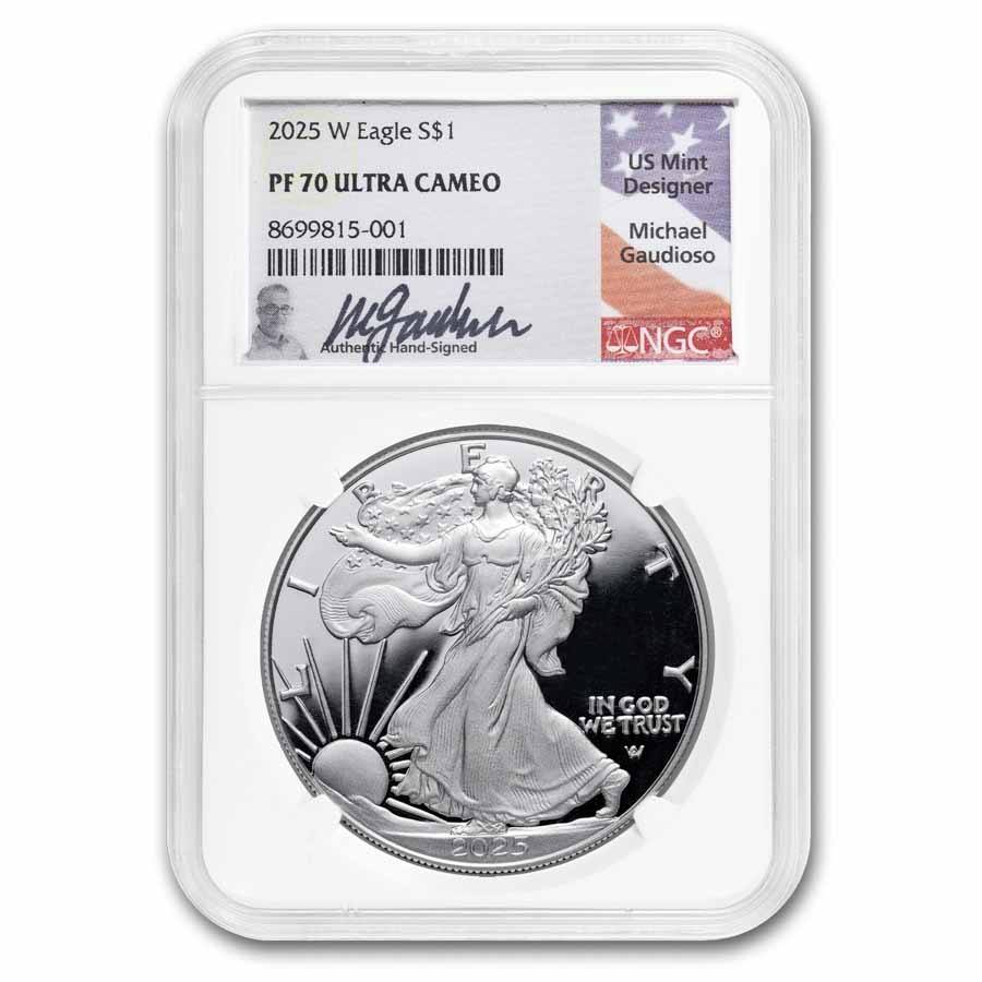 2025-W 1 oz Proof Silver Eagle PF-70 NGC Gaudioso