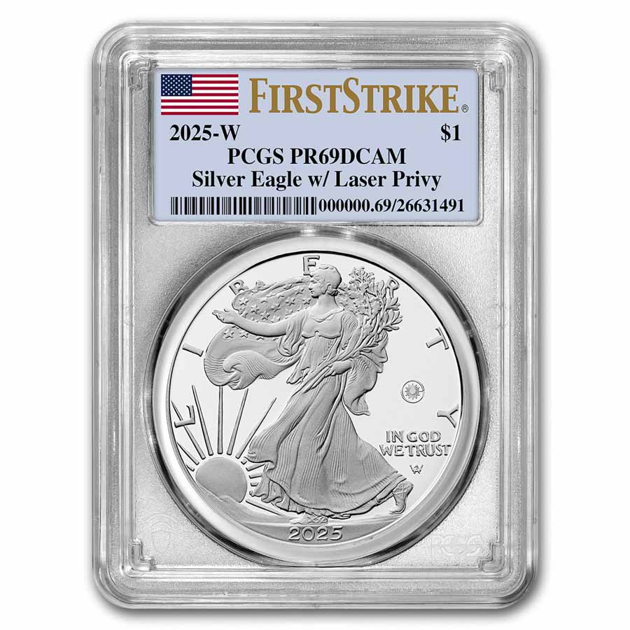 Buy 2025-W 1 oz Silver Eagle PR-69 (Laser Privy, FDI) | APMEX