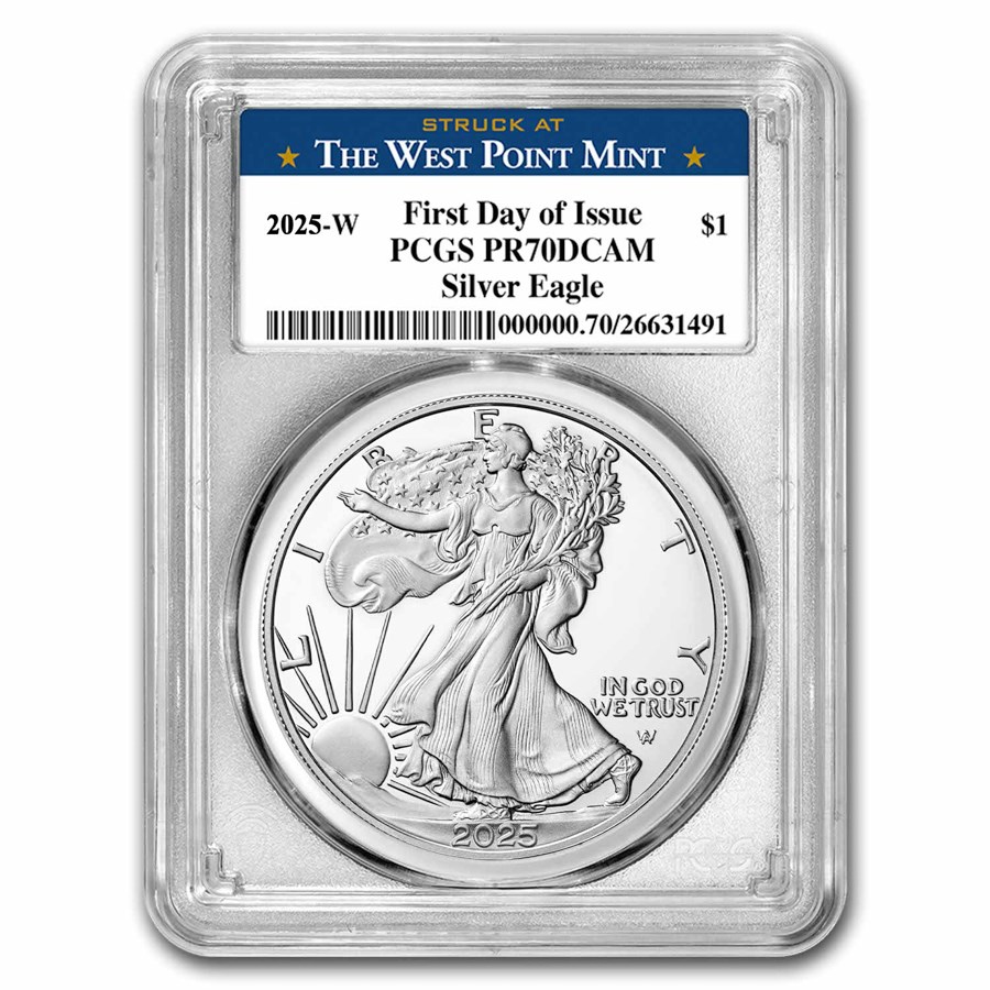 2025-W 1 oz Proof Silver Eagle PR-70 PCGS (FDI, West Point)
