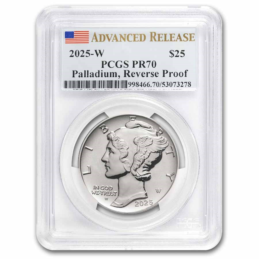 2025-W 1 oz Reverse Proof Palladium Eagle PR-70 PCGS (AR)