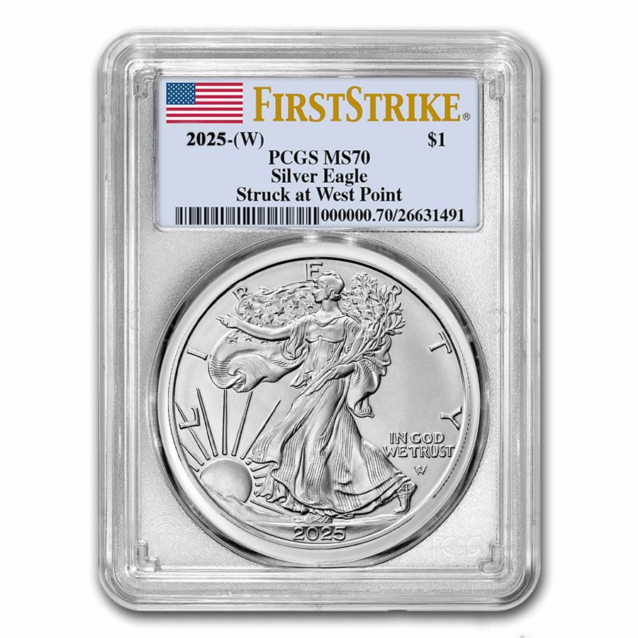 Buy 2025 W Silver Eagle MS-70 PCGS FirstStrike | APMEX Buy 2025 W Silver Eagle MS-70 PCGS FirstStrike | APMEX