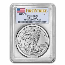 Buy 2025 W Silver Eagle MS-70 PCGS FirstStrike | APMEX Buy 2025 W Silver Eagle MS-70 PCGS FirstStrike | APMEX