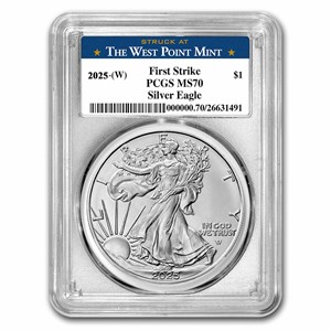 Buy 2025 W Silver Eagle MS-70 West Point Label | APMEX