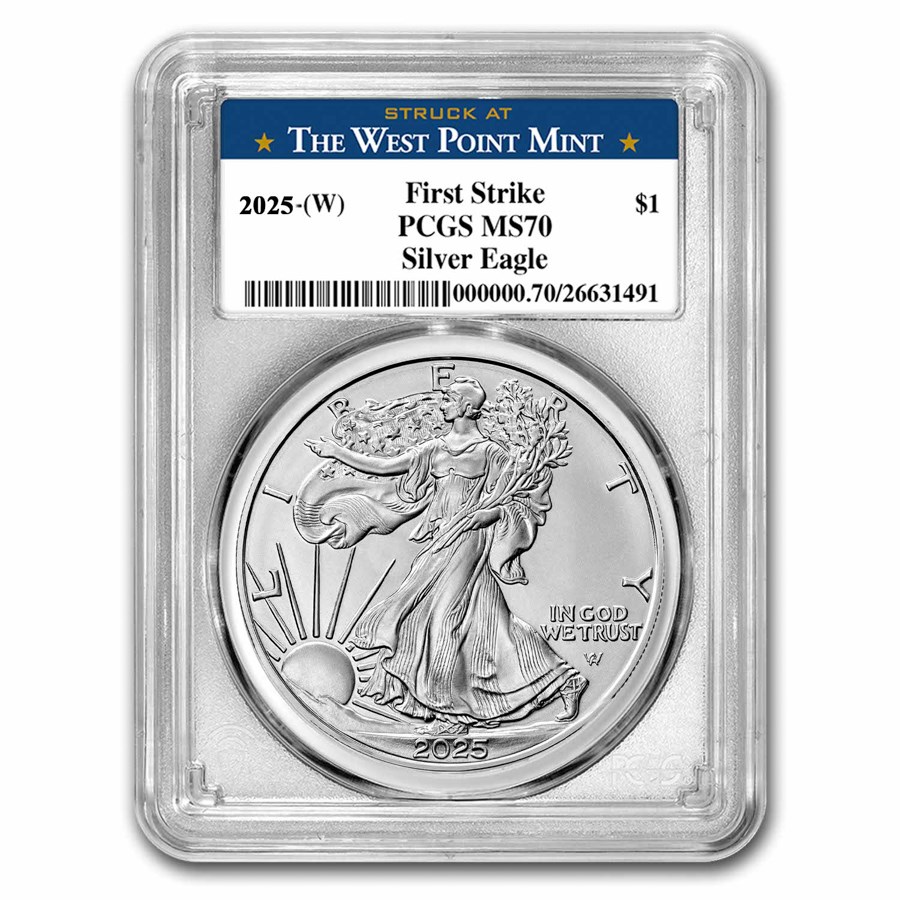 2025-(W) American Silver Eagle MS-70 PCGS (FS, West Point Label)