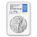 2025-W Burnished Silver Eagle MS-70 NGC (Moy)
