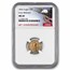 2026 1/10 oz American Gold Eagle MS-69 NGC (ER, 40th Anniversary)