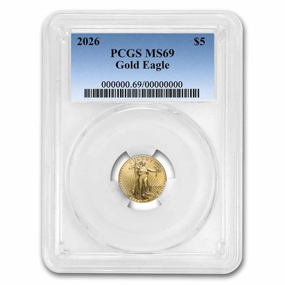 2026 1/10 oz American Gold Eagle MS-69 PCGS