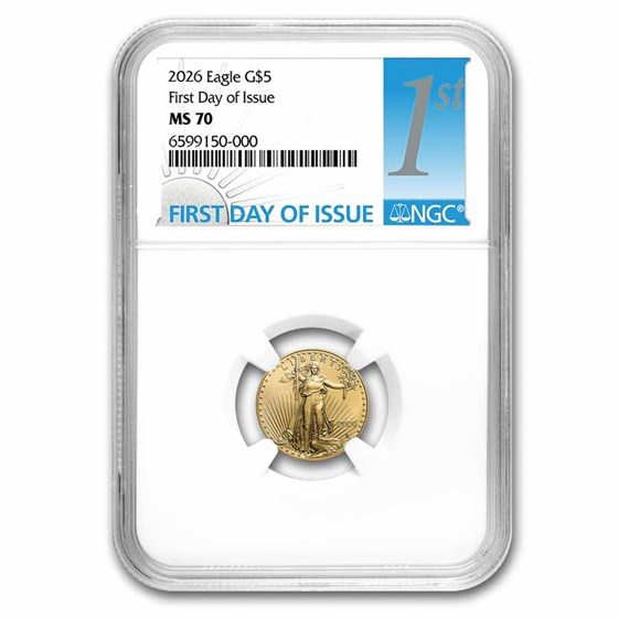 2026 1/10 oz American Gold Eagle MS-70 NGC (First Day of Issue)