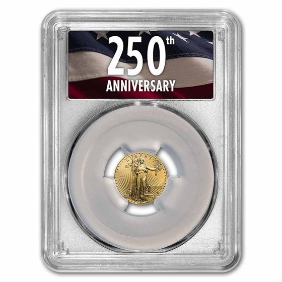 2026 1/10 oz American Gold Eagle MS-70 PCGS (FDI, 250th Anniv)