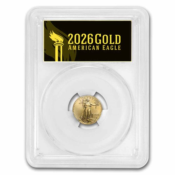 2026 1/10 oz American Gold Eagle MS-70 PCGS (FDI, Black Label)