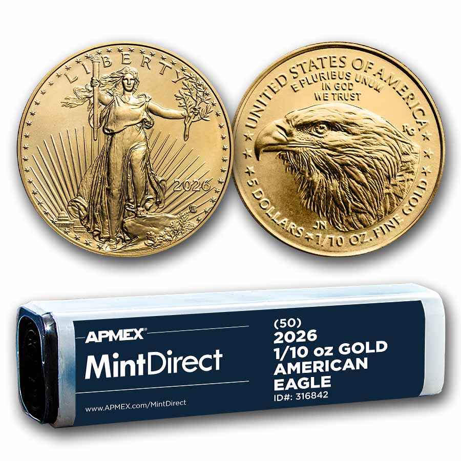 10Ｋゴールド50個 Buy 50-Coin 2026 1/10 oz Gold Eagle MD Tube | APMEX