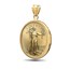 2026 1/10 oz Gold Eagle Pendant (Diamond-Cut Prong Bezel)