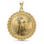 2026 1/10 oz Gold Eagle Pendant (Rope-ScrewTop Bezel)