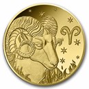 2026 1/2 gram Proof Gold €5 Astro: Aries