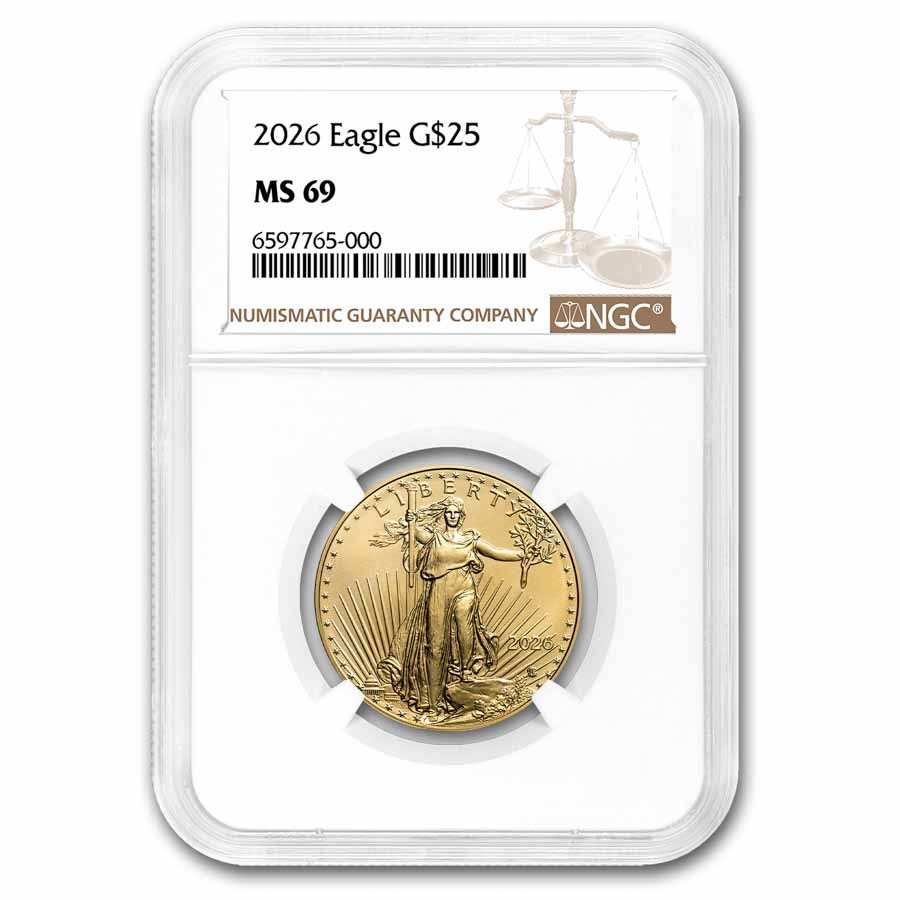 2026 1/2 oz American Gold Eagle MS-69 NGC