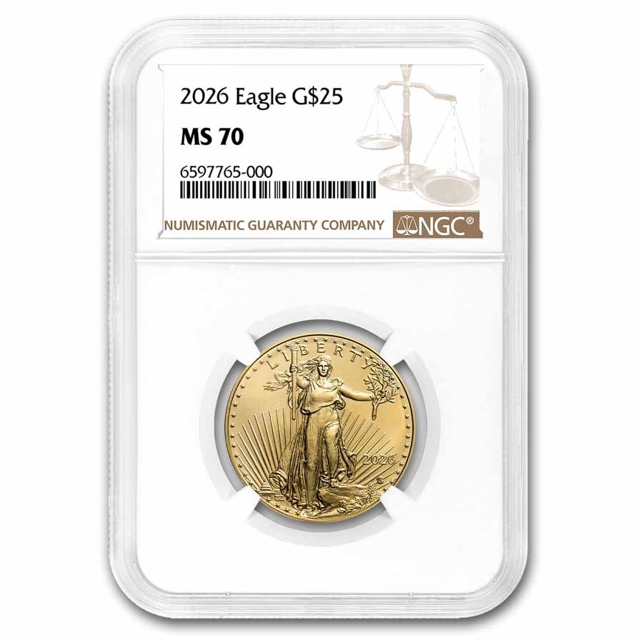 2026 1/2 oz American Gold Eagle MS-70 NGC