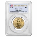 2026 1/2 oz American Gold Eagle MS-70 PCGS (First Day of Issue)