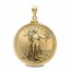 2026 1/2 oz Gold Eagle Pendant (Diamond-ScrewTop Bezel)