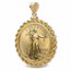 2026 1/2 oz Gold Eagle Pendant (Rope-ScrewTop Bezel)