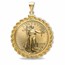 2026 1/2 oz Gold Eagle Pendant (Rope-ScrewTop Bezel)
