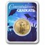 2026 1/2 oz Gold Eagle - w/Celebrate Graduate Card, In TEP