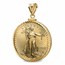 2026 1/4 oz Gold Eagle Pendant (Diamond-ScrewTop Bezel)