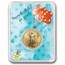 2026 1/4 oz Gold Eagle - w/Happy Birthday, Balloons Card, In TEP